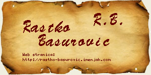 Rastko Basurović vizit kartica